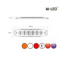 Blitzleuchte - M-Led - 4.6" - 11.8cm - Klar - Dreifarbig - 20 Blitzmuster - Weiß/Amber/Rot - R65 - 12V-30V Blitzleuchte - M-Led - 4.6" - 11.8cm - Klar - Dreifarbig - 20 Blitzmuster - Weiß/Amber/Rot - R65 - 12V-30V