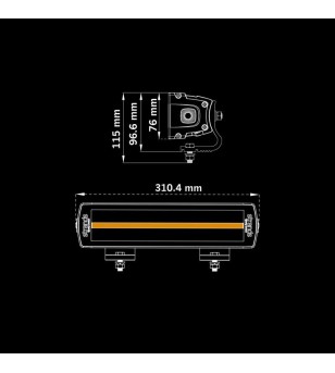 LED Light bar - Strands - Siberia XP - DR - 12.2" - 31cm - Smoke - Position light White/Amber - Driving