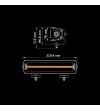 LED bar - Strands - Siberia XP - DR - 12.2" - 31cm - Smoke - Positielicht Wit/Amber - Driving