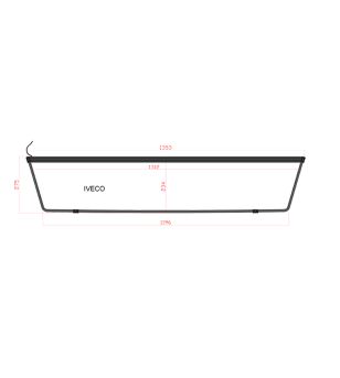 Lichtbak - Nedking - Truck Sign Ultra Thin - Hoogte 27.5cm - 53.1" - 135cm - Witte LEDs - Iveco - S-Way - 2019+