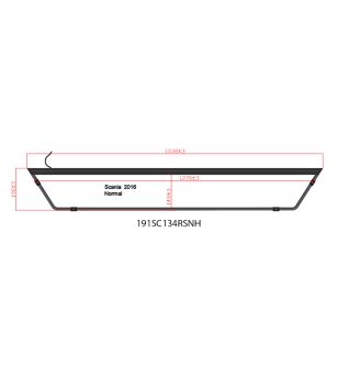 Lichtbak - Nedking - Truck Sign Ultra Thin - Hoogte 19cm - 52.4" - 133cm - Witte LEDs - Scania - R/S - Normal - 2016+