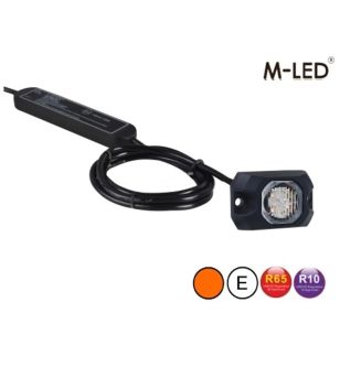 Blitzleuchte - M-Led - HideAway - 2.2" - 5.5cm - Klar - 23 Blitzmuster - Amber - R65 - 12V-24V