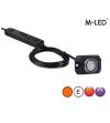 Blixtljus - M-Led - HideAway - 2.2" - 5.5cm - Klar - 23 blixtmönster - Bärnsten - R65 - 12V-24V -