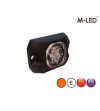Blixtljus - M-Led - HideAway - 2.2" - 5.5cm - Klar - 23 blixtmönster - Bärnsten - R65 - 12V-24V -