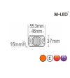 Blitzleuchte - M-Led - HideAway - 2.2" - 5.5cm - Klar - 23 Blitzmuster - Amber - R65 - 12V-24V