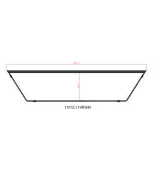 Ljusskylt - Nedking - Truck Sign Ultra Thin - Höjd 23cm - 45.7" - 116cm - Amber Lysdioder - Scania - R/S - Highline - 2016+