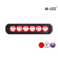Warning light - M-Led - Pro 6 - Compact - 5" - 12.8cm - Clear - 26 flash patterns - Red - 12V-24V Warning light - M-Led - Pro 6 - Compact - 5" - 12.8cm - Clear - 26 flash patterns - Red - 12V-24V