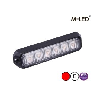 Blitzleuchte - M-Led - Pro 6 - Compact - 5" - 12.8cm - Klar - 26 Blitzmuster - Rot - 12V-24V