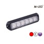 Warning light - M-Led - Pro 6 - Compact - 5" - 12.8cm - Clear - 26 flash patterns - Red - 12V-24V Warning light - M-Led - Pro 6 - Compact - 5" - 12.8cm - Clear - 26 flash patterns - Red - 12V-24V