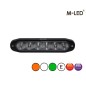 Warning light - M-Led - 4.6" - 11.8cm - Clear - Tricolor - 20 flash patterns - White/Amber/Green - R65 - 12V-30V Warning light - M-Led - 4.6" - 11.8cm - Clear - Tricolor - 20 flash patterns - White/Amber/Green - R65 - 12V-30V