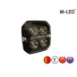 Warning light - M-Led - 2.4" - 6cm - Clear - Position light Red/Amber - 20 flash patterns - R65 - 12V-24V Warning light - M-Led - 2.4" - 6cm - Clear - Position light Red/Amber - 20 flash patterns - R65 - 12V-24V