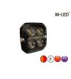 Flitser - M-Led - 2.4" - 6cm - Helder - Positielicht Rood/Amber - 20 flitspatronen - R65 - 12V-24V