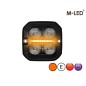 Flitser - M-Led - 2.4" - 6cm - Helder - Positielicht Rood/Amber - 20 flitspatronen - R65 - 12V-24V Flitser - M-Led - 2.4" - 6cm - Helder - Positielicht Rood/Amber - 20 flitspatronen - R65 - 12V-24V