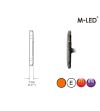 Blitzleuchte - M-Led - 2.4" - 6cm - Klar - Positionslicht Rot/Amber - 20 Blitzmuster - R65 - 12V-24V