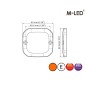 Flitser - M-Led - 2.4" - 6cm - Helder - Positielicht Rood/Amber - 20 flitspatronen - R65 - 12V-24V Flitser - M-Led - 2.4" - 6cm - Helder - Positielicht Rood/Amber - 20 flitspatronen - R65 - 12V-24V
