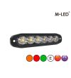 Flitser - M-Led - 4.6" - 11.8cm - Helder - Driekleurig - 20 flitspatronen - Amber/Rood/Groen - R65 - 12V-30V