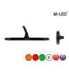 Flitser - M-Led - 4.6" - 11.8cm - Helder - Driekleurig - 20 flitspatronen - Amber/Rood/Groen - R65 - 12V-30V