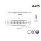 Warning light - M-Led - 5.1" - 13cm - Clear - Super thin - 26 flash patterns - White - 12V-24V Warning light - M-Led - 5.1" - 13cm - Clear - Super thin - 26 flash patterns - White - 12V-24V