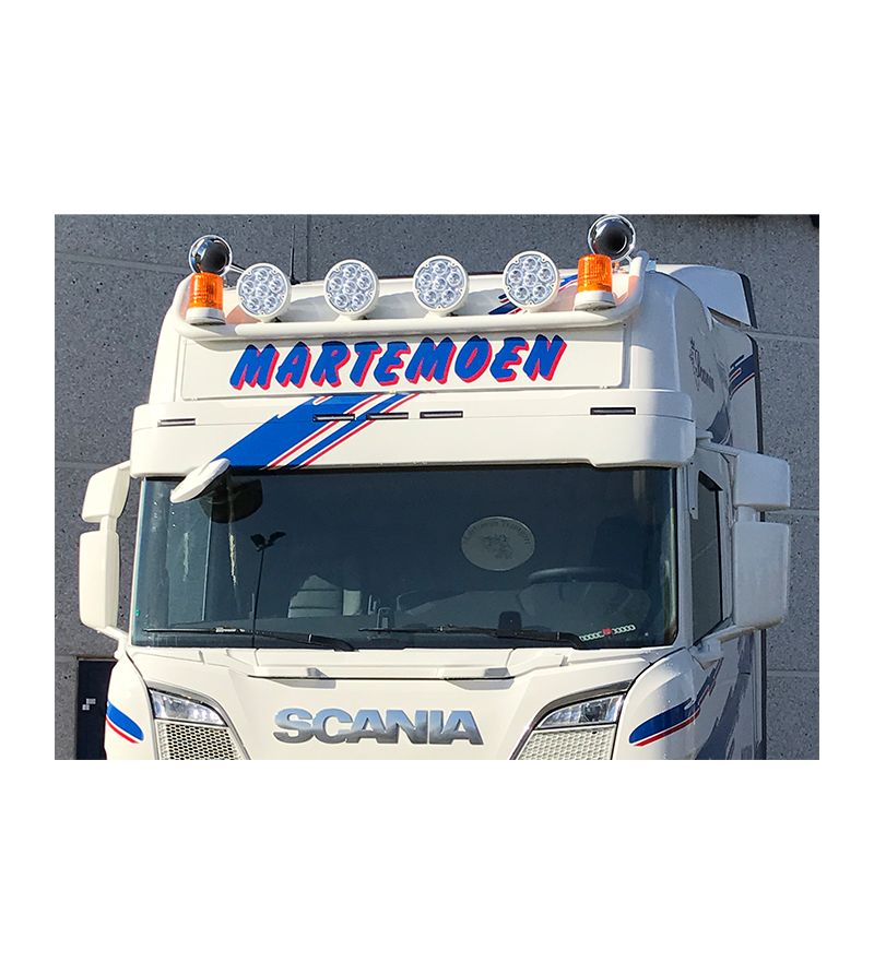 Lichtbak - Nedking - Truck Sign Ultra Thin - Hoogte 27cm - 70.9" - 180cm - Amber LEDs - Scania - R/S - Highline - 2016+ Lichtbak - Nedking - Truck Sign Ultra Thin - Hoogte 27cm - 70.9" - 180cm - Amber LEDs - Scania - R/S - Highline - 2016+