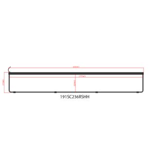 Lichtbak - Nedking - Truck Sign Ultra Thin - Hoogte 27cm - 70.9" - 180cm - Witte LEDs - Scania - R/S - Highline - 2016+