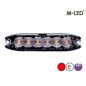 Warning light - M-Led - 5.1" - 13cm - Clear - Super thin - 26 flash patterns - Red - 12V-24V Warning light - M-Led - 5.1" - 13cm - Clear - Super thin - 26 flash patterns - Red - 12V-24V