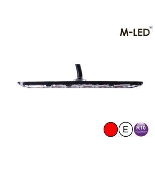Blitzleuchte - M-Led - 5.1" - 13cm - Klar - Super dünn - 26 Blitzmuster - Rot - 12V-24V