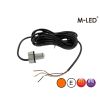 Blixtljus - M-Led - Undercover - 1" - 2.6cm - Klar - 26 blixtmönster - Bärnsten - R65 - 12V-24V -