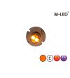 Blitzleuchte - M-Led - Undercover - 1" - 2.6cm - Klar - 26 Blitzmuster - Amber - R65 - 12V-24V