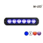 Flitser - M-Led - Pro 6 - Compact - 5" - 12.8cm - Helder - 26 flitspatronen - Blauw - R65 - 12V-24V
