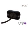 Blixtljus - M-Led - HideAway - 2.2" - 5.5cm - Klar - 23 blixtmönster - Vit - 12V-24V