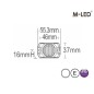Blixtljus - M-Led - HideAway - 2.2" - 5.5cm - Klar - 23 blixtmönster - Vit - 12V-24V Blixtljus - M-Led - HideAway - 2.2" - 5.5cm - Klar - 23 blixtmönster - Vit - 12V-24V