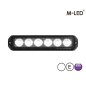 Warning light - M-Led - Pro 6 - Compact - 5" - 12.8cm - Clear - 26 flash patterns - White - 12V-24V Warning light - M-Led - Pro 6 - Compact - 5" - 12.8cm - Clear - 26 flash patterns - White - 12V-24V