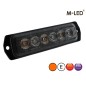 Warning light - M-Led - 5m wire - 4.4" - 11.3cm - Clear - Extra Bright - 25 flash patterns - Amber - R65 - 12V-24V Warning light - M-Led - 5m wire - 4.4" - 11.3cm - Clear - Extra Bright - 25 flash patterns - Amber - R65 - 12V-24V