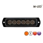 Warning light - M-Led - 5m wire - 4.4" - 11.3cm - Clear - Extra Bright - 25 flash patterns - Amber - R65 - 12V-24V Warning light - M-Led - 5m wire - 4.4" - 11.3cm - Clear - Extra Bright - 25 flash patterns - Amber - R65 - 12V-24V