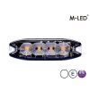Blixtljus - M-Led - 3.9" - 9.8cm - Klar - Supertunn - 26 blixtmönster - Vit - 12V-24V