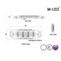 Flitser - M-Led - 3.9" - 9.8cm - Helder - Superdun - 26 flitspatronen - Wit - 12V-24V Flitser - M-Led - 3.9" - 9.8cm - Helder - Superdun - 26 flitspatronen - Wit - 12V-24V