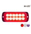 Blitzleuchte - M-Led - 4.5" - 11.4cm - Klar - 22 Blitzmuster - Rot - 12V-24V