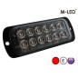 Warning light - M-Led - 4.5" - 11.4cm - Clear - 22 flash patterns - Red - 12V-24V Warning light - M-Led - 4.5" - 11.4cm - Clear - 22 flash patterns - Red - 12V-24V