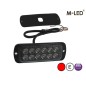 Blitzleuchte - M-Led - 4.5" - 11.4cm - Klar - 22 Blitzmuster - Rot - 12V-24V Blitzleuchte - M-Led - 4.5" - 11.4cm - Klar - 22 Blitzmuster - Rot - 12V-24V
