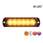 Blitzleuchte - M-Led - 4.4" - 11.3cm - Smoke - Dark Look - 26 Blitzmuster - Amber - R65 - 12V-24V Blitzleuchte - M-Led - 4.4" - 11.3cm - Smoke - Dark Look - 26 Blitzmuster - Amber - R65 - 12V-24V