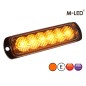 Flitser - M-Led - 4.4" - 11.3cm - Smoke - Dark Look - 26 flitspatronen - Amber - R65 - 12V-24V Flitser - M-Led - 4.4" - 11.3cm - Smoke - Dark Look - 26 flitspatronen - Amber - R65 - 12V-24V