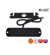 Blitzleuchte - M-Led - 4.4" - 11.3cm - Smoke - Dark Look - 26 Blitzmuster - Amber - R65 - 12V-24V