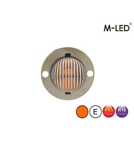 Blitzleuchte - M-Led - Undercover Hideaway - 1.6" - 4cm - Klar - 21 Blitzmuster - Amber - R65 - 12V-24V