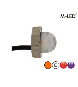 Blitzleuchte - M-Led - Undercover Hideaway - 1.6" - 4cm - Klar - 21 Blitzmuster - Amber - R65 - 12V-24V