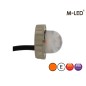 Warning light - M-Led - Undercover Hideaway - 1.6" - 4cm - Clear - 21 flash patterns - Amber - R65 - 12V-24V Warning light - M-Led - Undercover Hideaway - 1.6" - 4cm - Clear - 21 flash patterns - Amber - R65 - 12V-24V