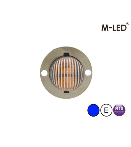 Flitser - M-Led - Undercover Hideaway - 1.6" - 4cm - Helder - 21 flitspatronen - Blauw - 12V-24V