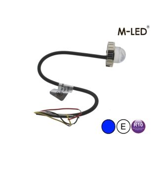 Warning light - M-Led - Undercover Hideaway - 1.6" - 4cm - Clear - 21 flash patterns - Blue - 12V-24V