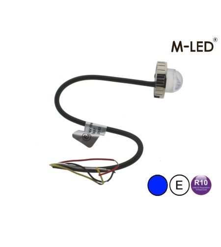 Flitser - M-Led - Undercover Hideaway - 1.6" - 4cm - Helder - 21 flitspatronen - Blauw - 12V-24V