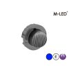 Warning light - M-Led - Undercover Hideaway - 1.6" - 4cm - Clear - 21 flash patterns - Blue - 12V-24V