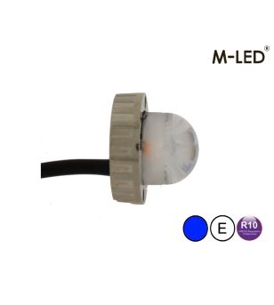 Warning light - M-Led - Undercover Hideaway - 1.6" - 4cm - Clear - 21 flash  patterns - Blue - 12V-24V